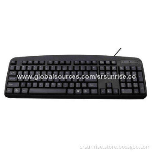 Wired Standard Keyboard with USB, Sony's PlayStation 2 Port, Water-resistant Design